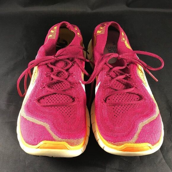Nike Flyknit Free 5.0 Magenta Orange White Yellow - Picture 4 of 8